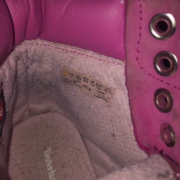 TIMBERLANDS All Pink Kids size 11C - Picture 7 of 7